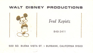 Kopietz Disney Card
