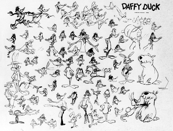 Daffy Duck model sheet