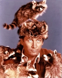 Fess Parker and raccoons