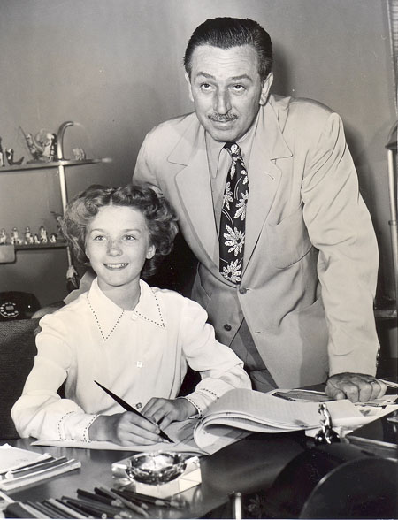 Kathryn Beaumont and Walt Disney
