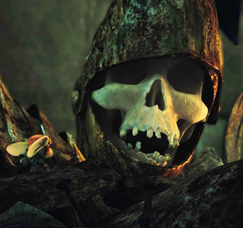Despereaux and skull