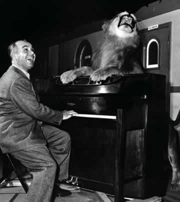 Jose Iturbi and MGM lion
