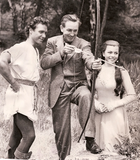 Walt with Richard Todd and Joan Rice