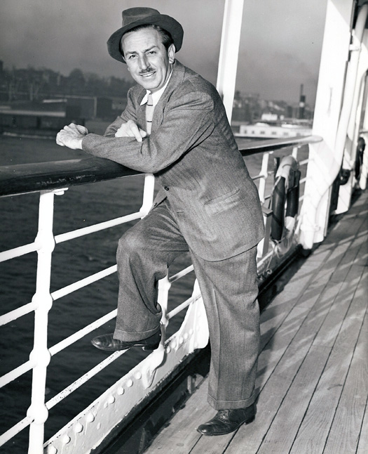 Walt on shipboard